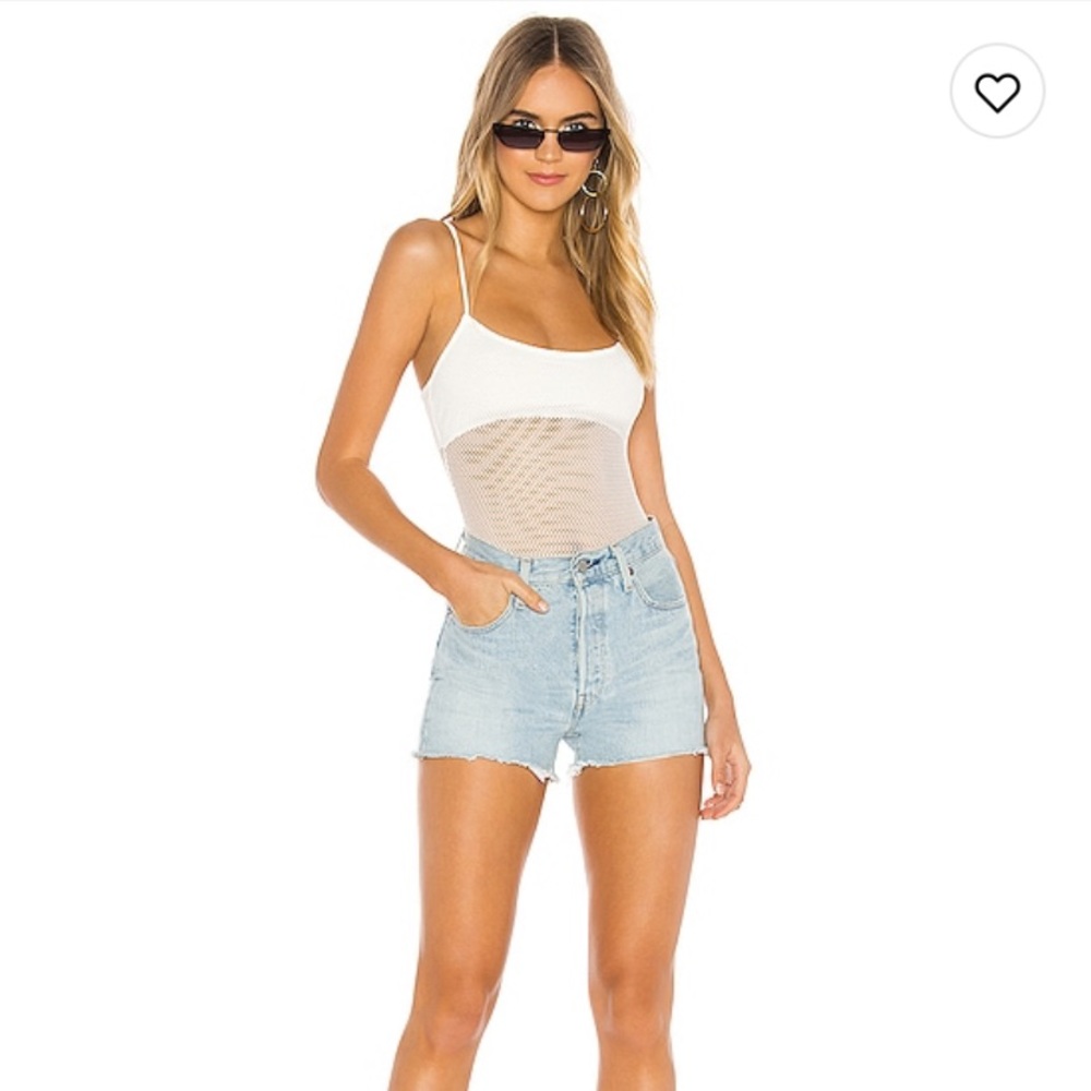 White mesh bodysuit - Superdown (revolve)